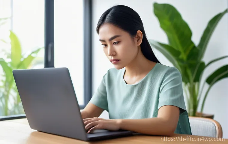 사이버 세계에서의 안전한 네비게이션 - **Prompt 1: Vigilant Digital User Checking Email Links**
    "A young Thai woman in her late 20s, wi...